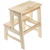 KADAX Wooden Kitchen Stool 50cm Platform With Step Solid