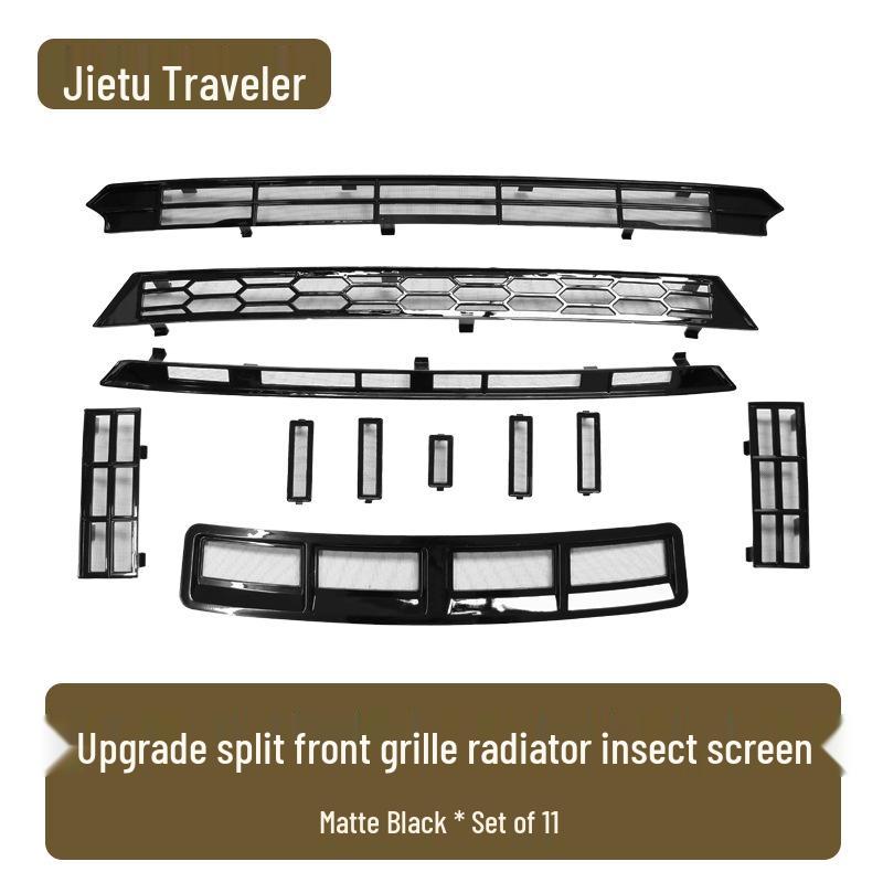 Jetour Traveler Black Warrior Front Grille Anti-Insect Net and Dust Cover Set for Shanhai T2 Accessories