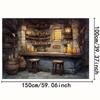 2D Mittelalterliche Bar Kulisse Rustikale Taverne Themenparty Hintergrund