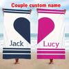 Personalized Striped Beach Towel Custom Name/Logo Oversized Microfiber Towel Summer Party Gift For Beach Swimming Bath Sports