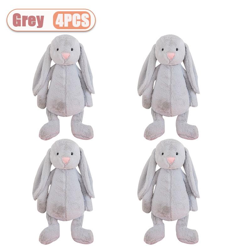 1-4PCS Plush Bunny Doll Children's Sleepy Soothing Doll Rabbit Dolls Shy Pink Rabbit Doll Children Gift Bedroom Plush Ornament