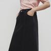 Broadcast Women's Retro A-Line Denim Mid-Length Skirt