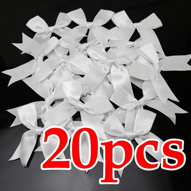 Fresh Pink Ribbon Small Packaging Bow Polyester Satin Bow Flower Handmade Tie Hair Accessories Craft Supplies