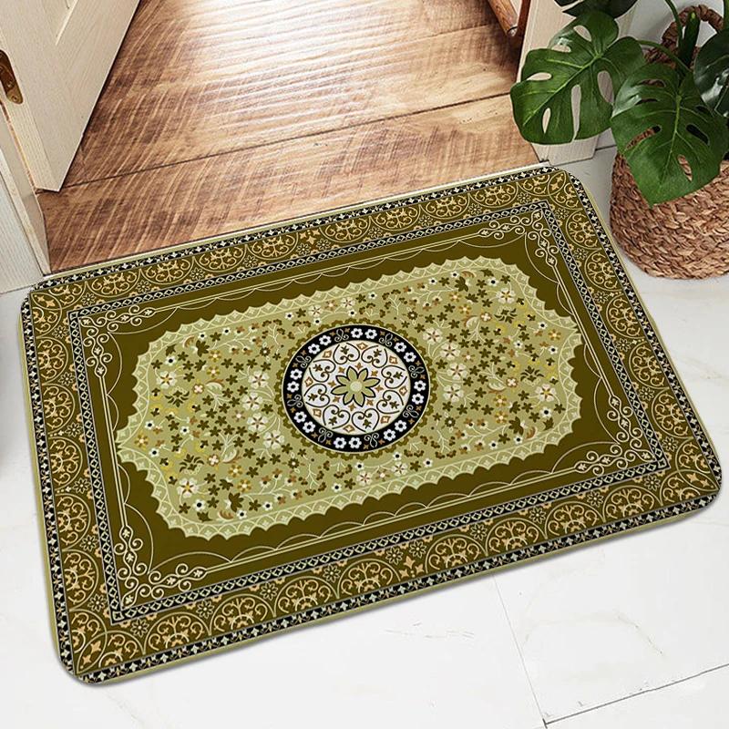 Victorian Entrance Door Doormat Carpet for Bedroom Soft Bathmat Hallway Entryway Veranda Floor Mat Living Room Rug