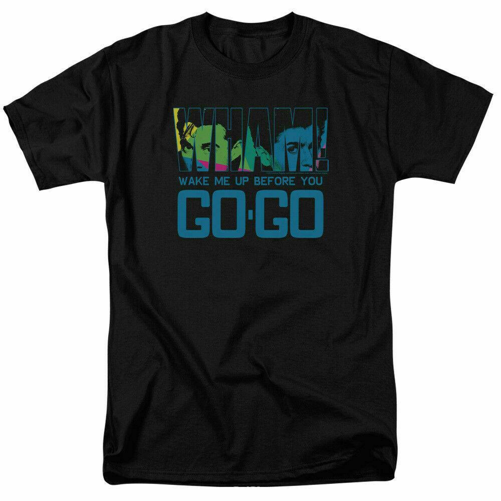 26 Wham! Wake Me Up Before You Go Go T Shirt Licensed Pop Music Concert Tee Black Unisex T-Shirt XXXL