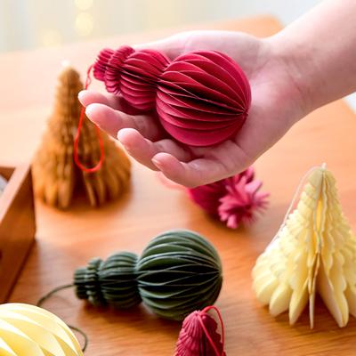 1PC Creative Novelty Chic Hanging Decoration Paper Folding Honeycomb Ball Christmas Tree Party Decor