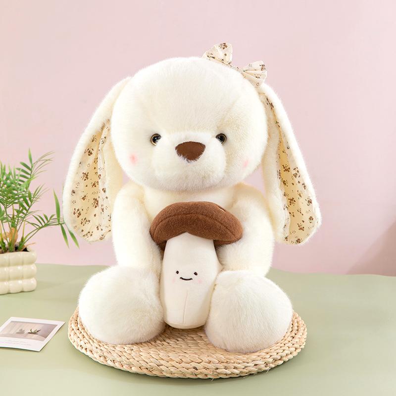 Cute long-eared rabbit doll gauze skirt rabbit plush toy children's soothing doll birthday gift lop-eared rabbit rag doll