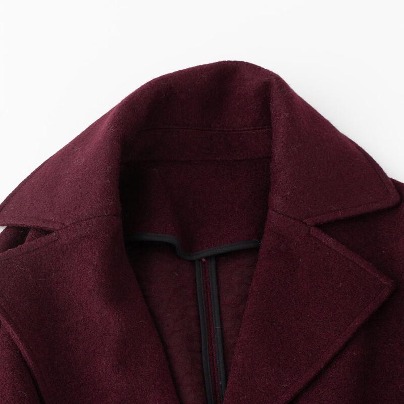 Sinuofu Women's Wool Blend Lapel Coat