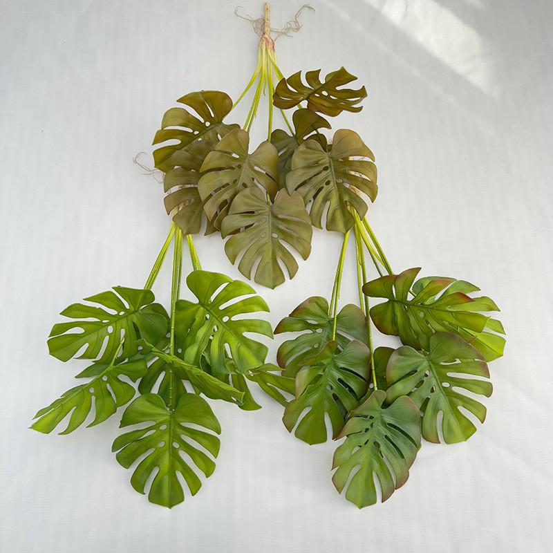 Artificial Green Plant Home Decor With Soft Silicone Leaves For Wedding And Photography Props