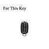 Zinc Alloy Leather Car Remote Key Fob Case Cover For Hyundai Palisade Elantra GT
