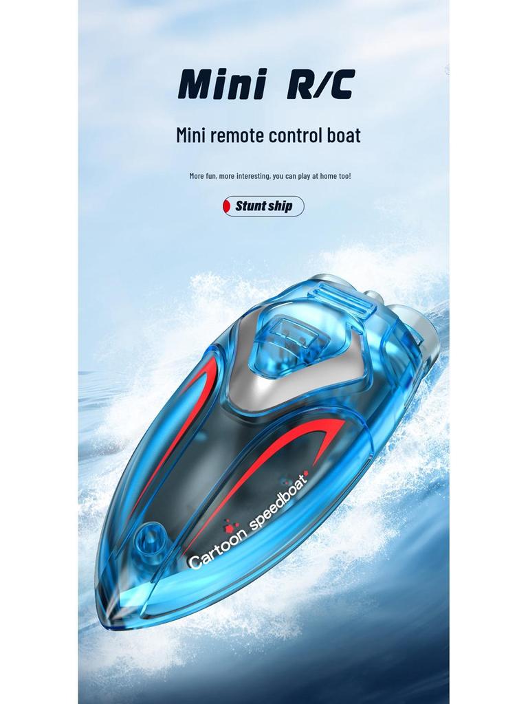 Cross-Border Mini Stunt Remote Control Boat with Lights: Waterproof Toy Submarine for Kids