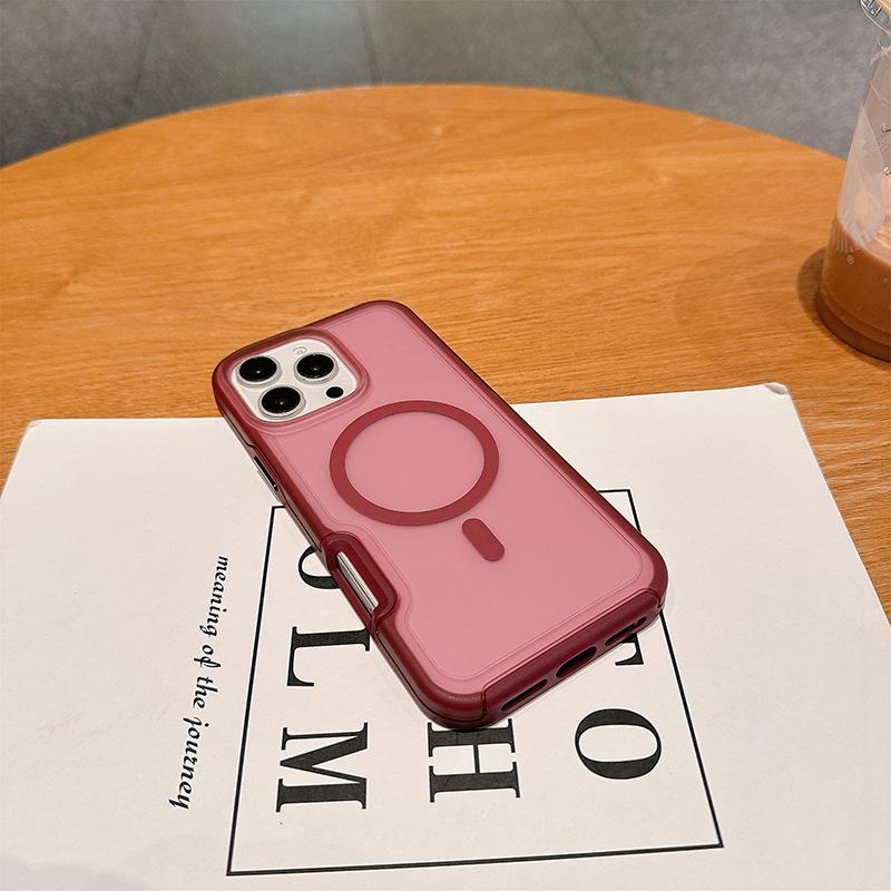 

For IPhone16promax Oil Spray Magnetic Skin-feeling Ultra-thin Series High-quality Anti-fall and Wear-resistant Mobile Phone Case For iPhone 16 Pro Max