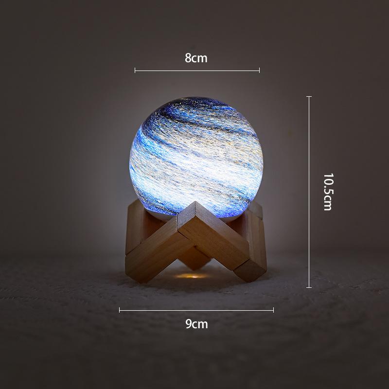 Galaxy Ball Lampe Kinderlicht Planetarische Kristallkugel Nachtlichter Leuchtend USB-Strom Warm Nachttisch Geschenk Heimdeko Schlafzimmer Weihnachten