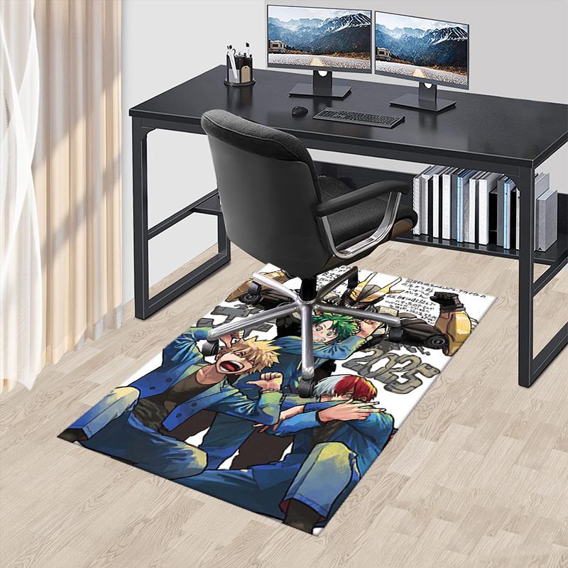 

1pc Boku no Hero Academia Midoriya Izuku Chair Mat - Anime Cartoon Design Office Desk Pad, Non-Slip Carpet for Home Decor, Suitable for All Seasons.T0 60cm by 90cm