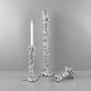 Modern Minimalist Electroplated Silver Resin Candle Holder, Centerpiece of Living Room Dining Table, Home Decoration Ornament