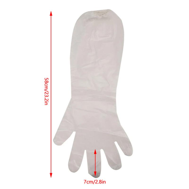 10Pcs Disposable Extended Gloves Transparent Eco-Friendly Multifunctional Arm Protection Gloves Diy Cooking Kitchen Long Gloves