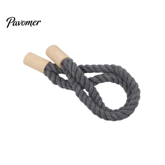 Decorative Curtain Buckle Magnetic Tieback, Cotton Linen Rope Holdback with Wood for Non-damaging Wall Tie Drapes, Backs Bedroom, Boho Room, Nursery,