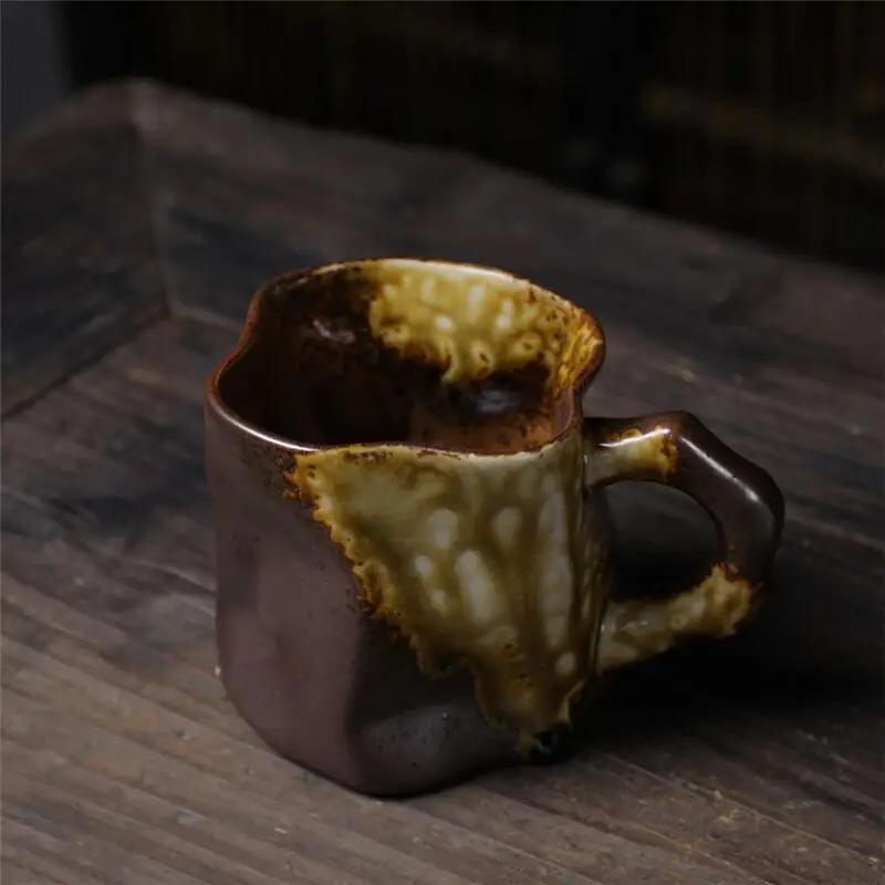 Pure Handmade Ceramic Mug Art of Clay Vintage Coffee Cup Cups and Mugs Free Shipping Personalized Gift Unusual Tea Cup Drinkware