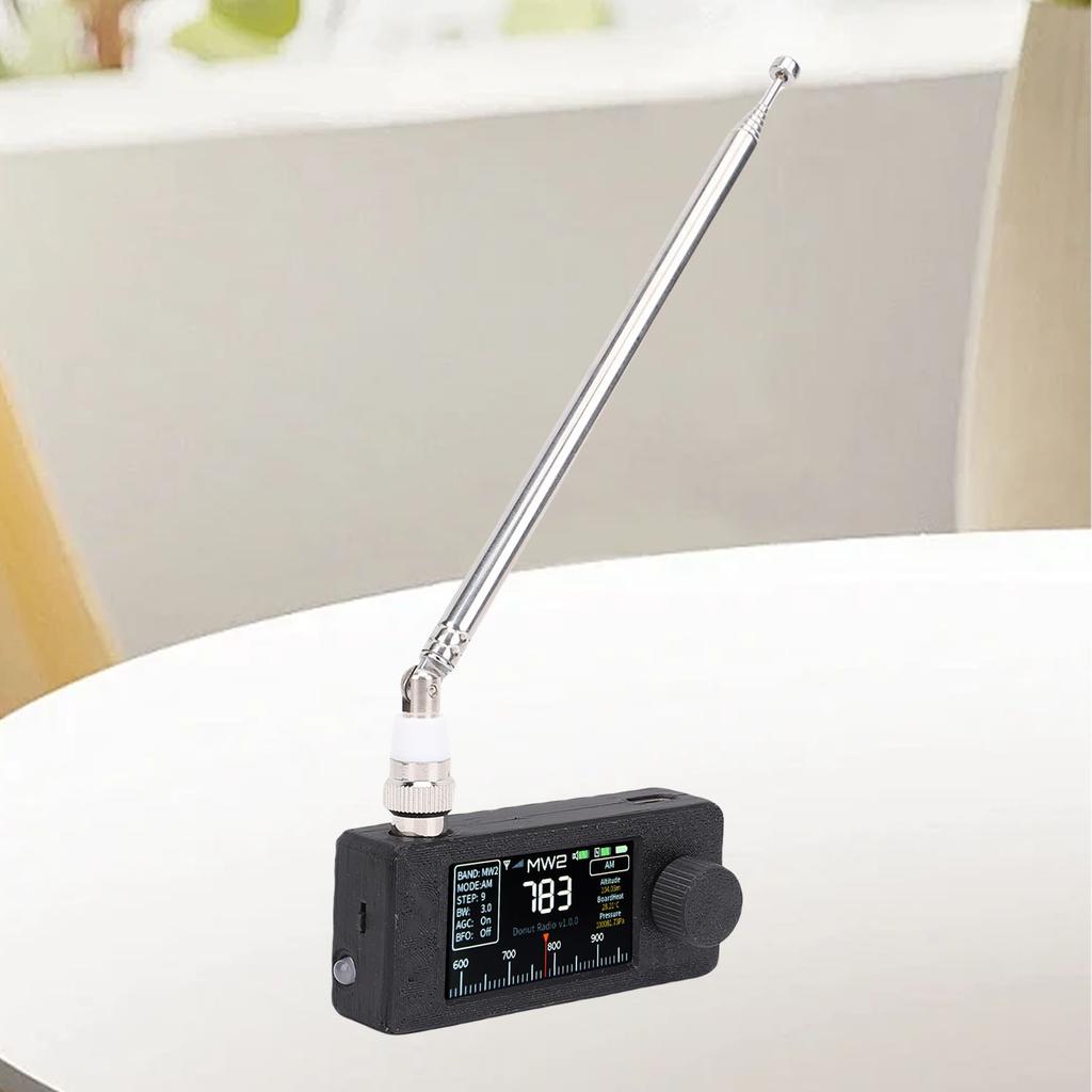 SI4732 Radio AM FM LSB USB Transistor Radio Receiver with 1.9in Color Screen 3.5mm Hdphone   Telescopic Antennae