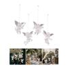4pcs Christmas Angelic Decorations Acrylic Angelic Hanging Decorations for Festival Season Christmas Embellishment