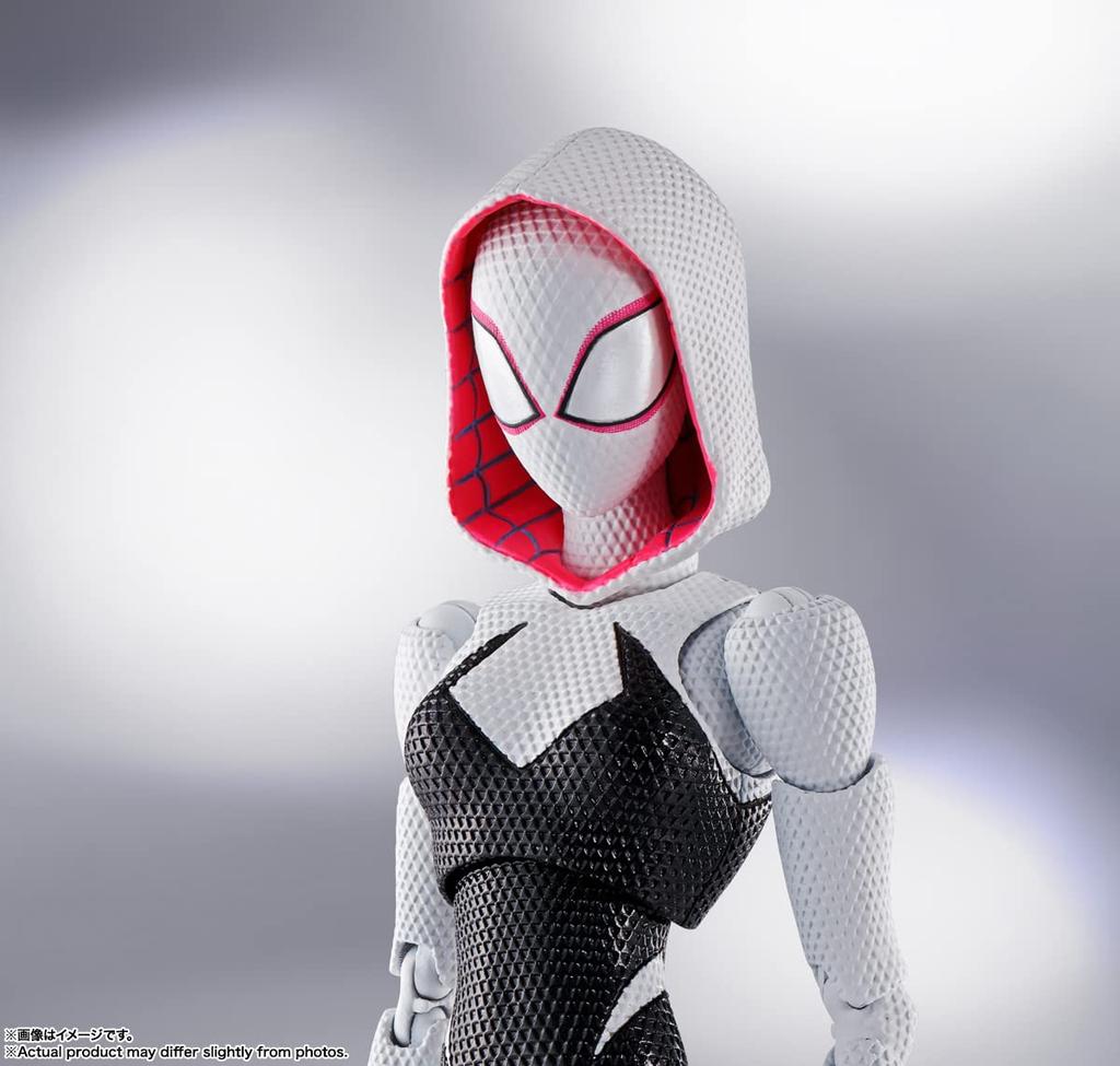 TAMASHII NATIONS S.H.Figuarts Spider-Man: Across the Spider-Verse Spider-Gwen, Approximately 150mm ABS & PVC Painted Action Figure