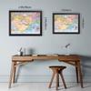 Russian Language Persian Gulf Region Map Political Distribution Map Canvas Painting Wall Art Poster Home Decoration