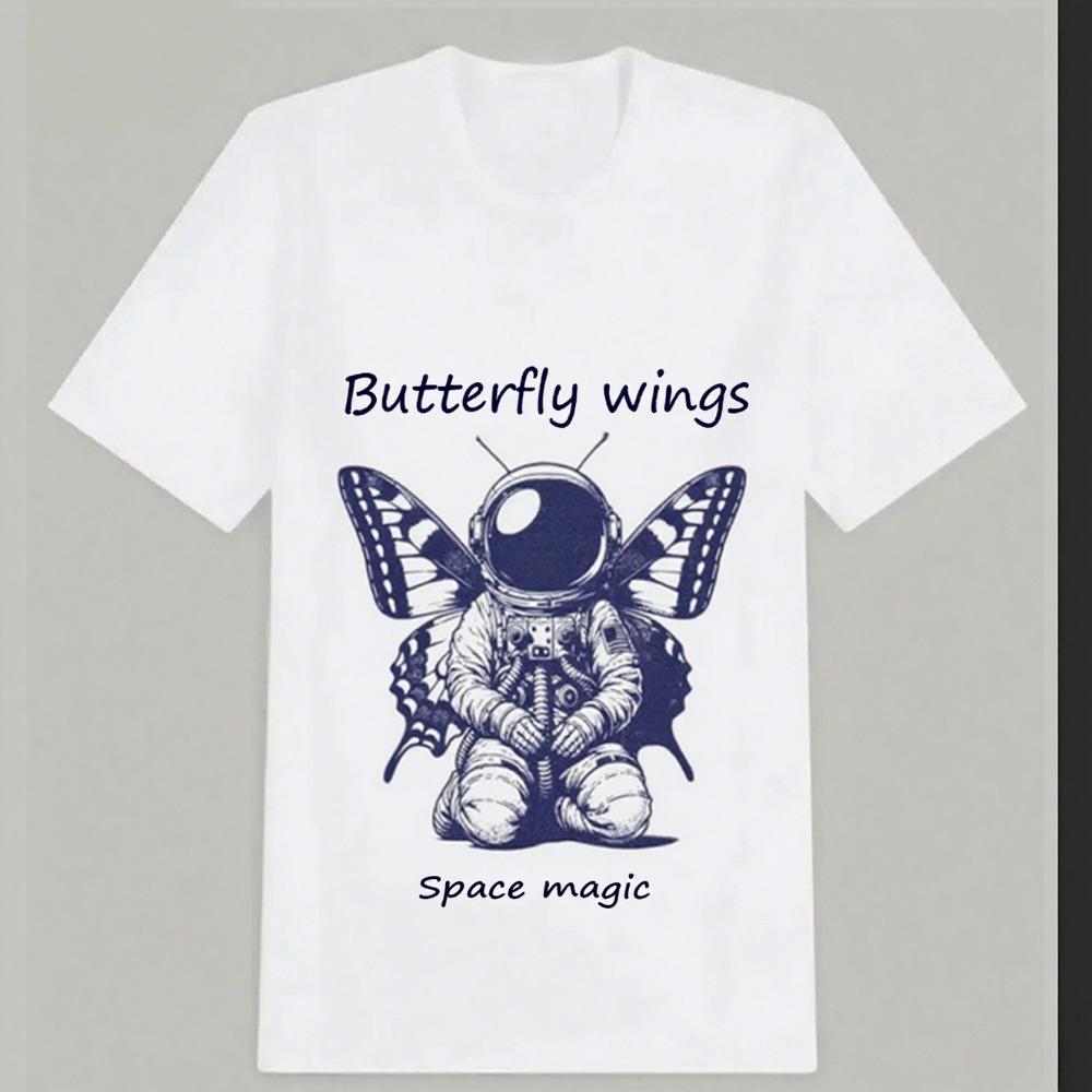 Street Emerging Trend Style Cotton Short-sleeved Style New Printing Art Daily T-shirt Women's Couple Tide Brand Breathable Tops