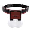 Headband Magnifier Head Mounted Magnifier with LED Light 2 Lights High Power Optical Magnifier with 6 Acrylic Lenses Adjustable Magnifying Glasses
