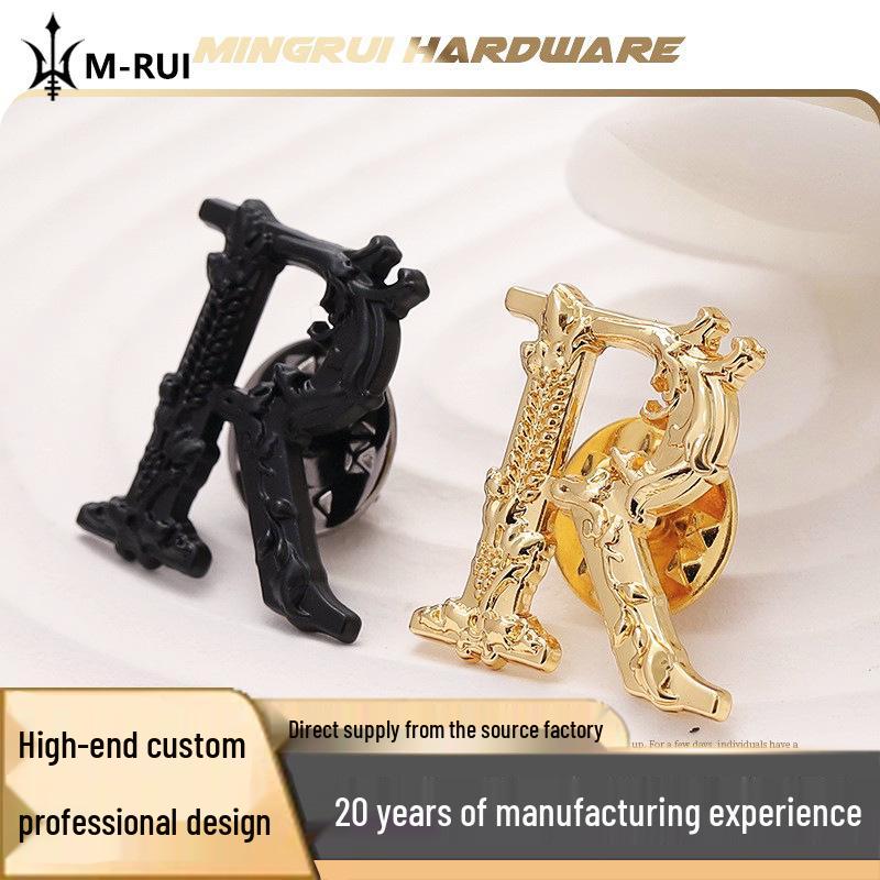 

Универсальная мужская рубашка и брошь-булавка для костюма в корейском стиле Gold 20MM*22.3MM