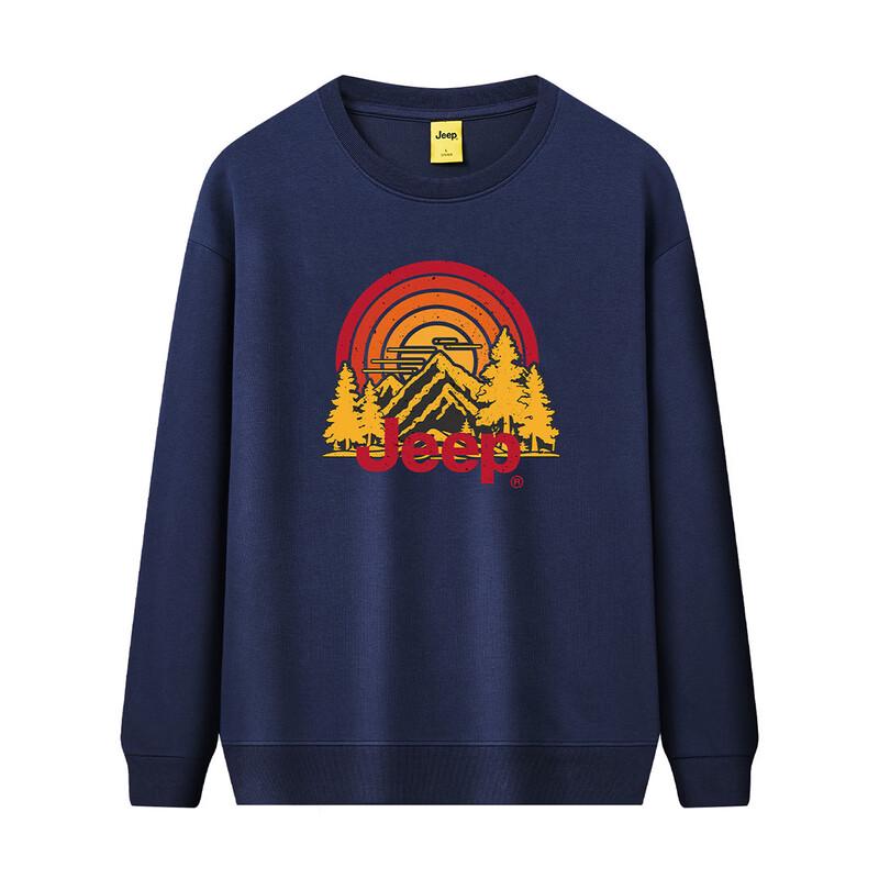 JEEP Men s Loose Fit Crew Neck Sweatshirt M