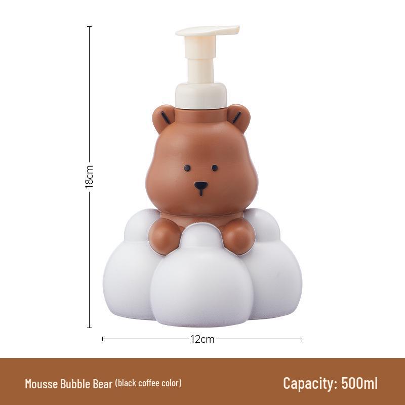 Press-Type Foaming Mousse Bottle: Large Capacity Cleansing Foam & Shower Gel Dispenser