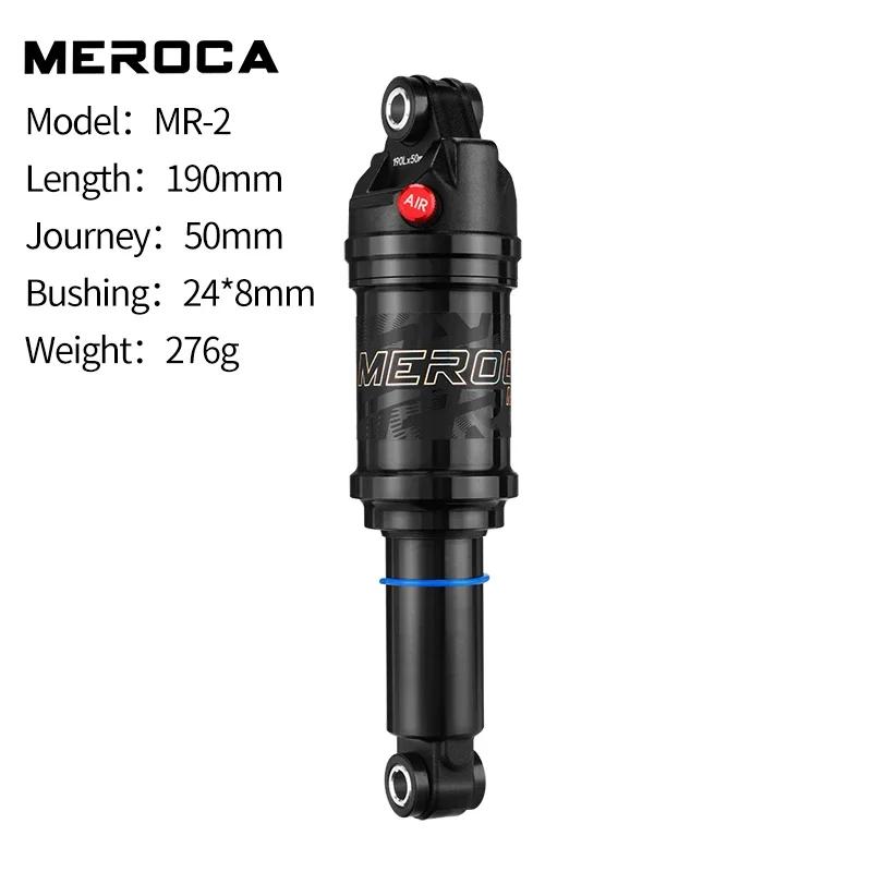 

MEROCA MR-2 Амортизатор повітряний для гірського велосипеда MTB 125/150/165/190 мм Регульований тиск повітря Алюмінієвий сплав Велосипедний MTB Повітряний амортизатор 190mm