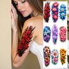 3 Stück Temporäre Tattoos Florale Tattoos Bunt Realistisch Bunte Tattoos Natur Tattoos Für Erwachsene Rücken Männlich