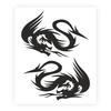Pre-cut Sticker - 4R QUATTROERRE.IT - Dragon - Black - 10 X 12 Cm - Resistant