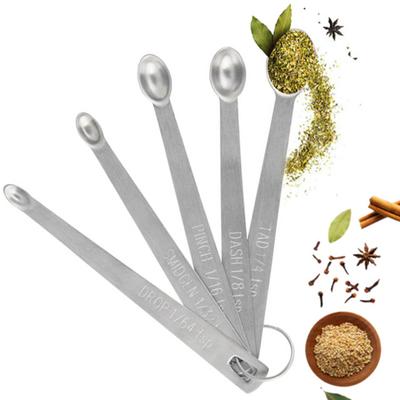 Set di 5 cucchiai dosatori in acciaio inossidabile salvaspazio, misure precise, cottura perfetta