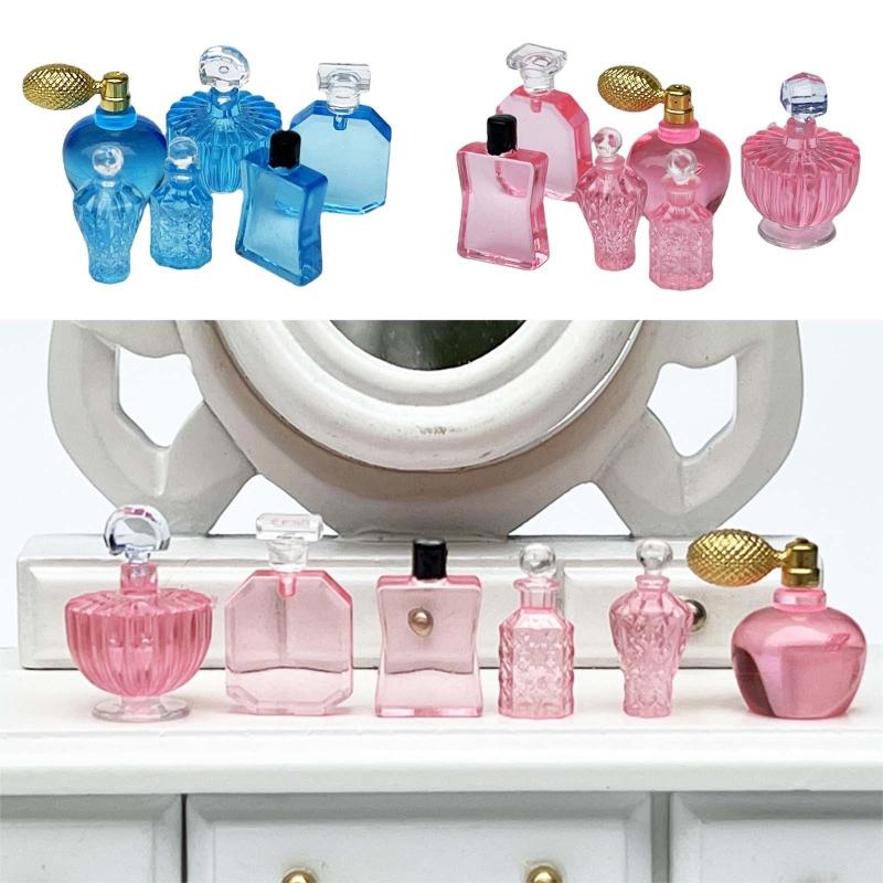 0.79in Dollhouse Retro Perfume Bottle Decoration Toys for 6-8 Year Old Kids Pretend for Play Supplies Dollhouse Furnitur