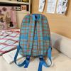 Vintage Plaid Student Schoolbag Women's Large Capacity College Style Backpack