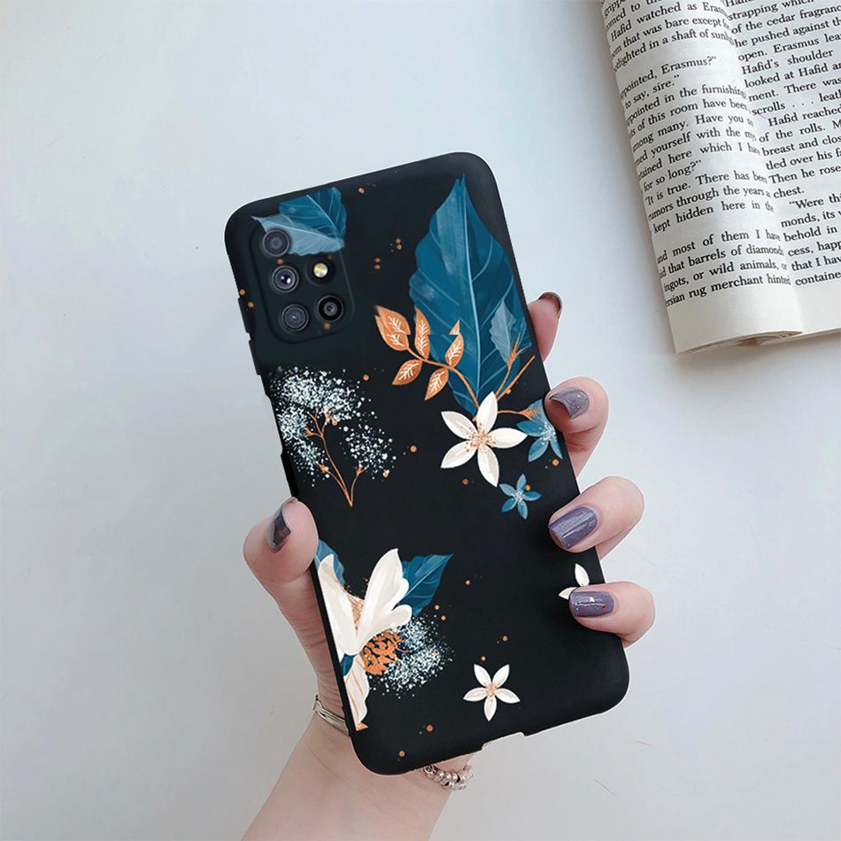 For Samsung M51 Case For Samsung M51 Cover Beautiful Sunflower Butterfly Slim Soft Fundas For Samsung Galaxy M51 SM-M515F Bumper Samsung M51