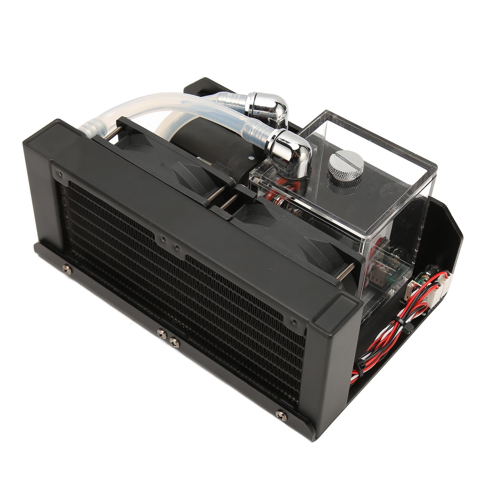 

PC water cooling 12V 10W dual fan water cooling pump tank, G1/4