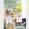 97*177cm Baby Play Mat Foldable Children Carpet Double-Sided Pattern Kid Room Carpet Educational Activity Surface Easy to Carry