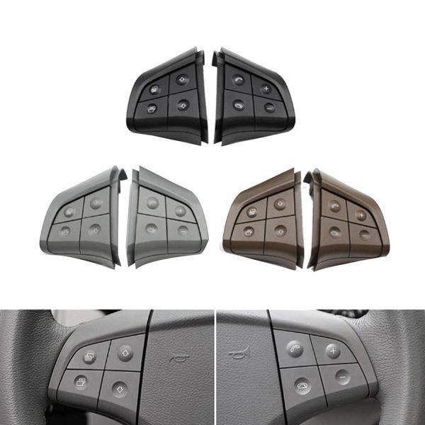 Brown ABS Car Steering Wheel Control Switch Button, 4 Keys - Compatible with Mei (1 Pair) None