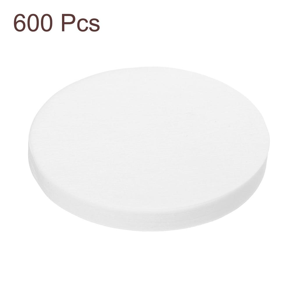 uxcell 600 Pieces Coffee Filters 53 mm Disposable Round Paper Filters Ideal for Pour Over and Drip Coffee Makers at Home and Office (White)