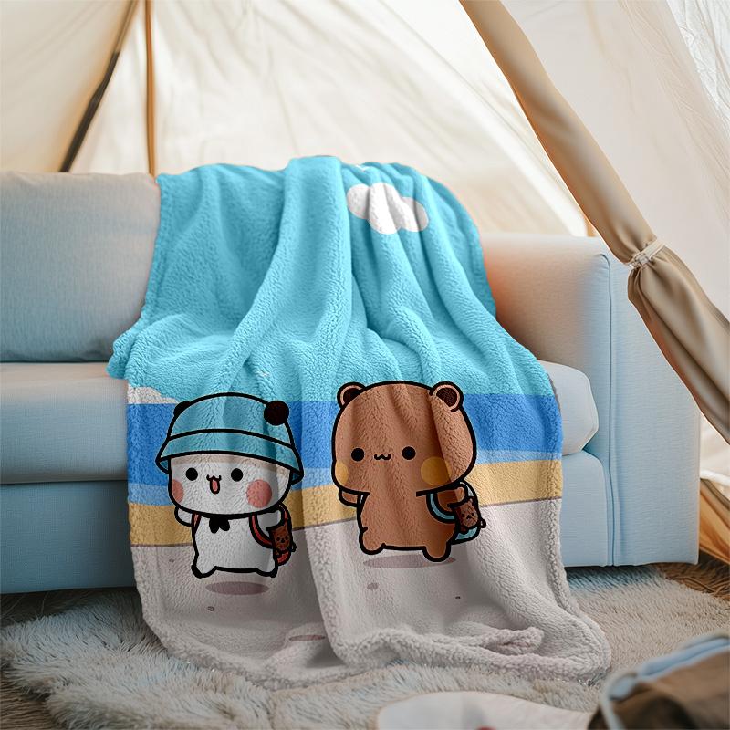 Bubu and Dudu1 printed throw blanket—lightweight,soft,warm;versatile blanket for all seasons—perfect as &air-conditioning throw,nap blanket