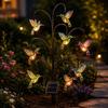 Solar Garden Bird Stakes Outdoor Pathway Light, Bird-shaped Stump Decorative Stake with Warm Powered Yard Decorations LED Lights, Waterproof