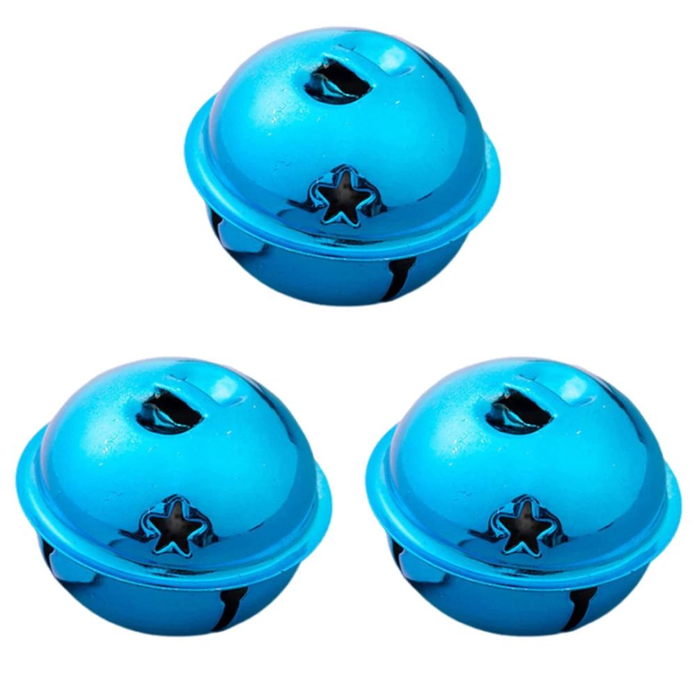Christmas Jingle Bells 40mm Five-Pointed Star Jingle Bells Metal Decorative Bells Ornament for Christmas Tree Decor синий