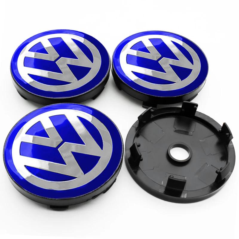 

Для VOLKSWAGEN VW 4 шт. 56 мм 60 мм Центральна заглушка ковпака колеса автомобіля Для Volkswagen Golf GTI R-Line R Polo T5 Passat B7 Накладка на диск Емблема St