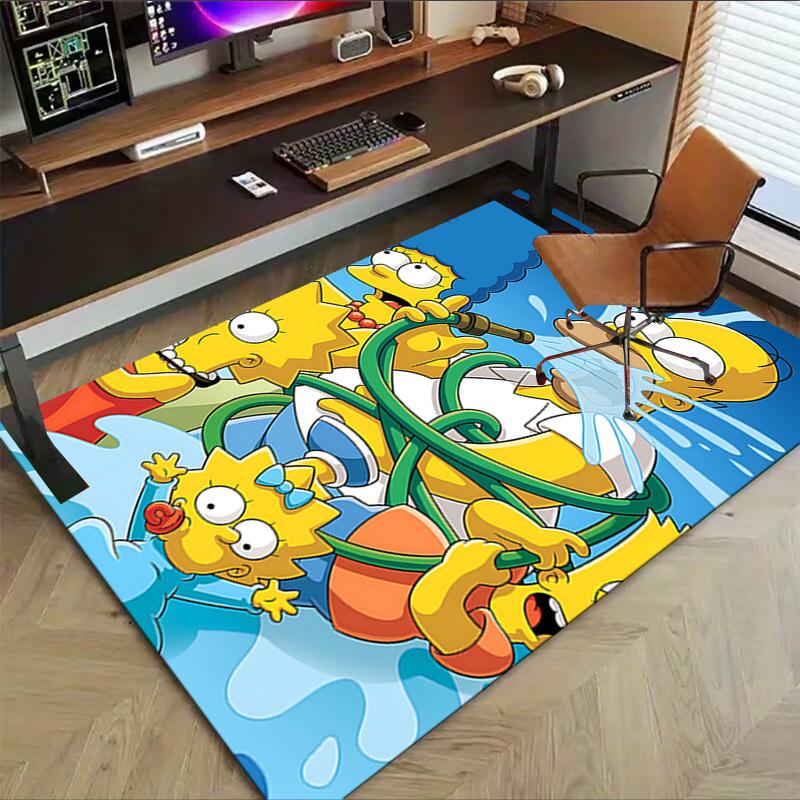 1PC Homer Simpson Lisa Simpson Carpet Ultra Soft, Thick & Absorbent, Non Slip Machine Washable Mat for Entryway