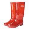 Water shoes without inner lining, men's tall rain shoes, long tube quick-drying rain boots, no mesh black tea color.