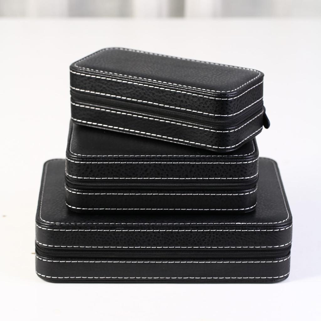 1 ks, Vintage úložný box na hodinky, PU kůže luxusní krabička na hodinky, krabička na zip, přenosná šperkovnice, kompaktní výstavní krabička