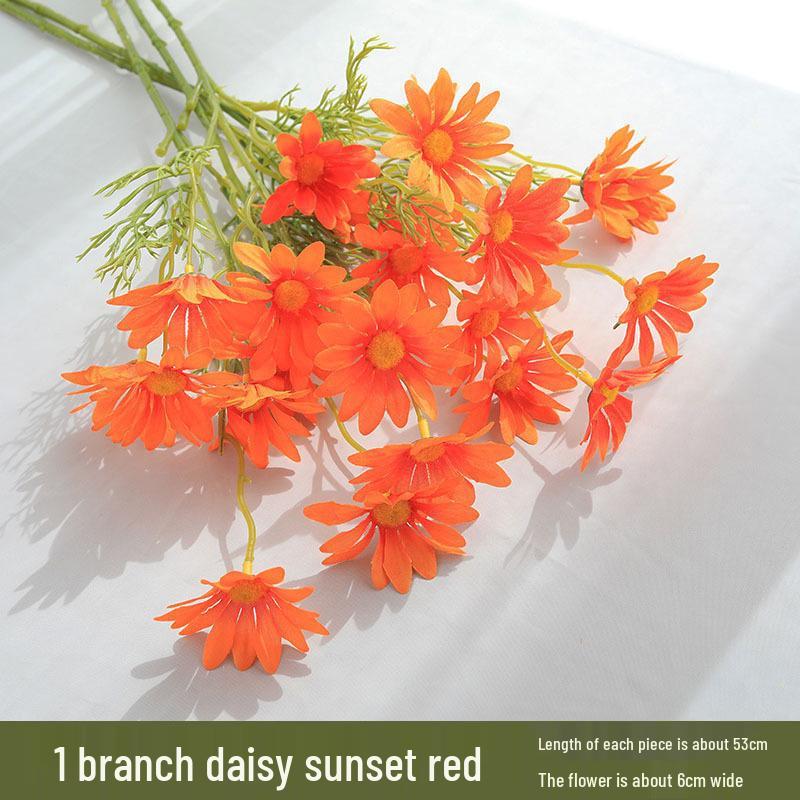 Daisy & Chrysanthemum Artificial Flower Bouquet: 5-Head Chamomile for Wedding, Home, Photography Decor